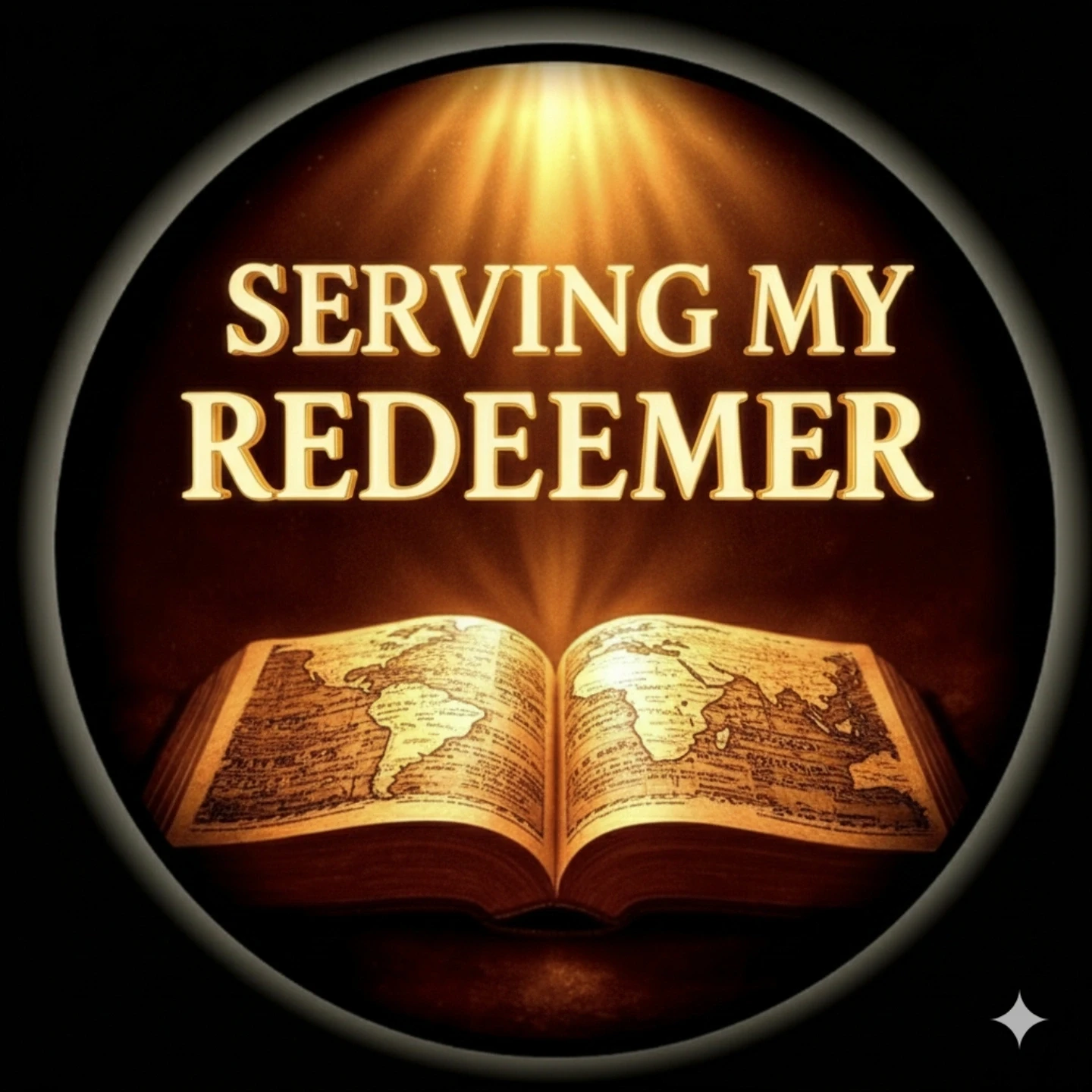 A figure standing in golden light — Serving My Redeemer